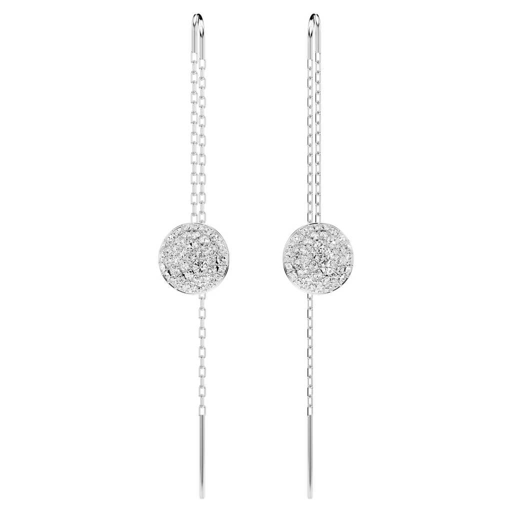 Swarovski Meteora ต ่ างหูรูปหยดน ้ ําทรงกลมใสฝังอย ่ างประณีตมาพร ้ อมกับกล ่ องของขวัญ