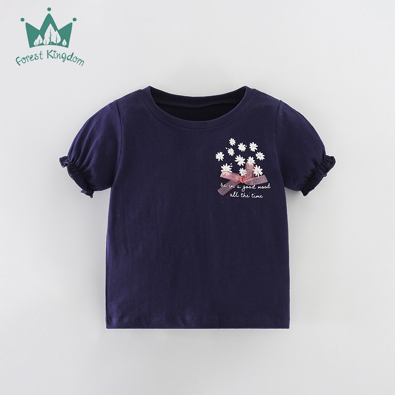 เสื้อยืดแขนสั้น ลาย Forestkingdom แฟชั่นฤดูร้อน สไตล์ยุโรป และอเมริกา สําหรับเด็กผู้หญิง 24 ชิ้น - รูปที่ 4