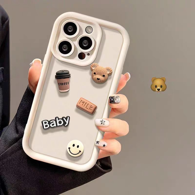 กาแฟหมีตุ๊กตาสามมิติน่ารักการ์ตูนเหมาะสําหรับiphone 11promax 7plus 8plus 11 6plus 6splus 11 6s 6splus x xs xsmax se2020 xr 15 14 13 12 pro max 7 8 plus max ราคา ถูกที่สุด ดีลบีเคเค แกลเลอรีภาพที่ 9