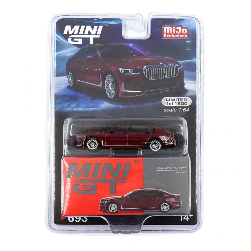 Mini GT MGT00693-MJ 693 1/64 BMW ALPINA B7 XDRIVE AVENTURIN LHD MIJO USA BLISTER PACKAGING DIECAST S