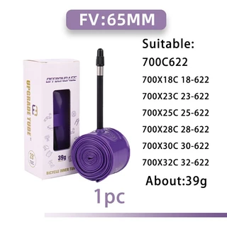 Ultra-Light 39g จักรยานเสือหมอบ TPU ยางใน 700C, แรงดันสูงทนต่อการเจาะ 700x18-32C พร้อมวาล์ว FV