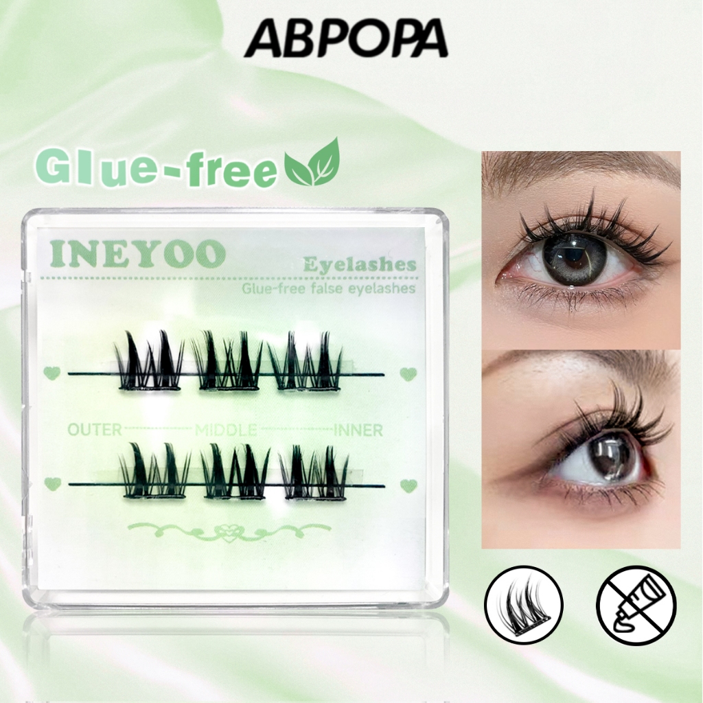 Abpopa Ineyoo 6PCS C Curl Eyelashes Layering Dramatic Manga Eye Makeup