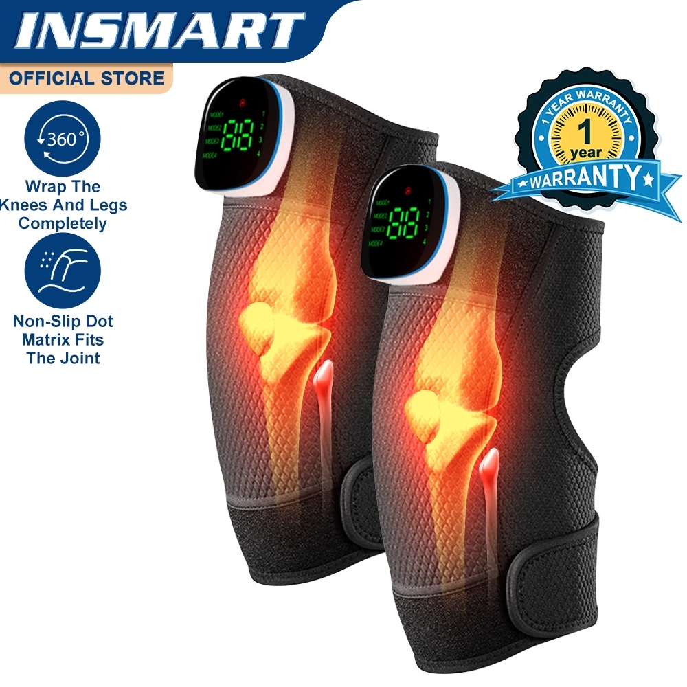 INSMART 3 ใน 1มัลติฟังก์ชั่ความร้อนไฟฟ้าเข่าร่วมสั่นสะเทือนนวดอินฟราเรดความร้อนไฟฟ้าเข่าไหล่ข้อศอกร่วมบําบัด