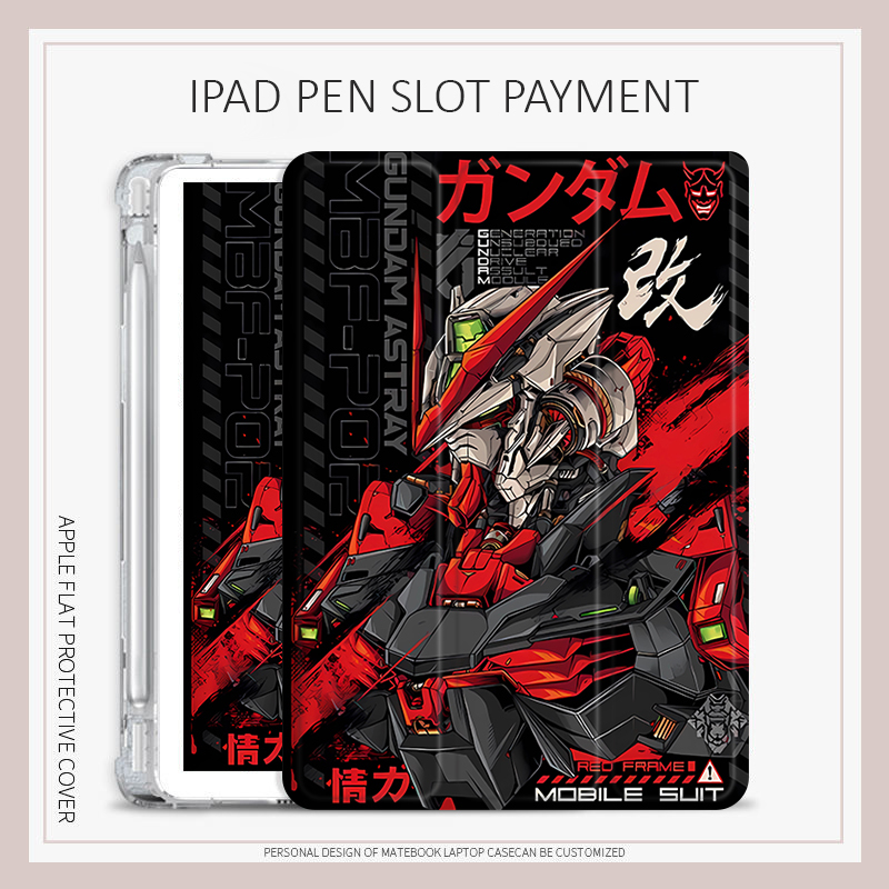 เคส ลายกันดั้ม พร้อมช่องใส่ปากกา สําหรับ ipad air 4 5 mini4 5 6 ipad gen10 pro11 2022 ipad 10.2 gen7