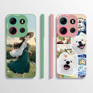 สําหรับ Tecno Spark Go 2023 POP 7 Pro Pop7 กรณี BF7n BF7 BF6 น่ารักการ์ตูนพิมพ์ซิลิโคนอ่อนนุ่ม TPU ฝาหลังปลอกกันกระแทก