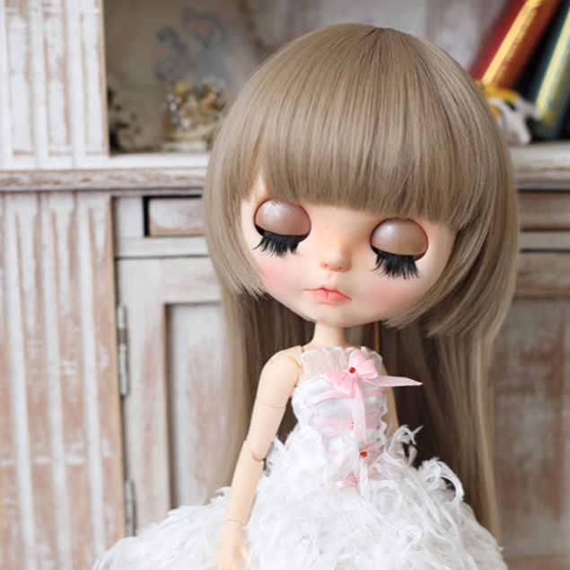 [ Blythe วิกผม ] ผ ้ าขนาดเล ็ ก BLYTHE ตุ ๊ กตาวิกผมสองมีดแบนลวดอุณหภูมิสูง