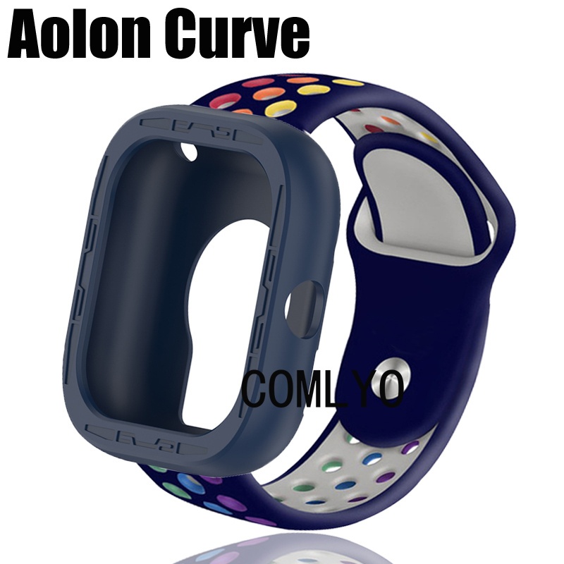 สําหรับ Aolon Curve Case Strap สมาร ์ ทนาฬิกาซิลิโคน Soft Cover กันชนป ้ องกัน
