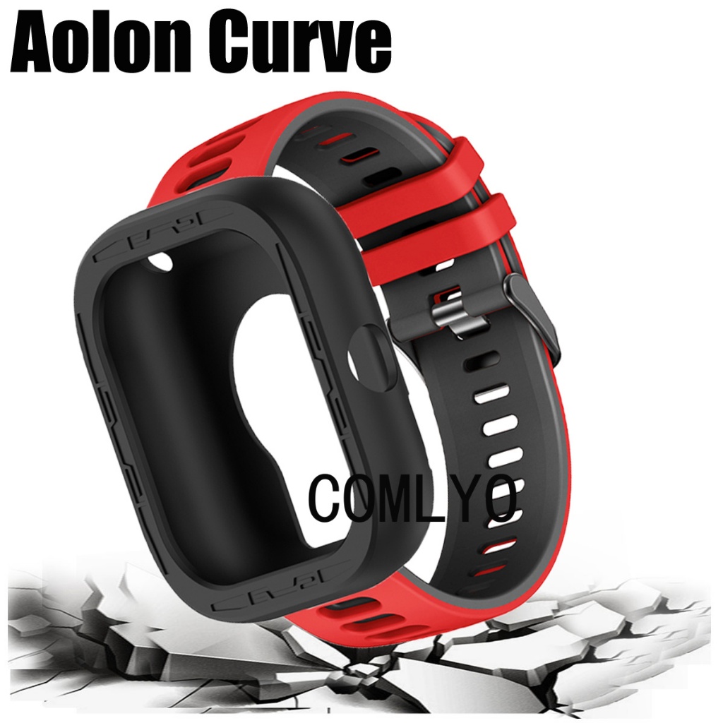 สําหรับ Aolon Curve สมาร ์ ทนาฬิกาสายซิลิโคนนุ ่ มป ้ องกันกันชนป ้ องกันหน ้ าจอฟิล ์ ม