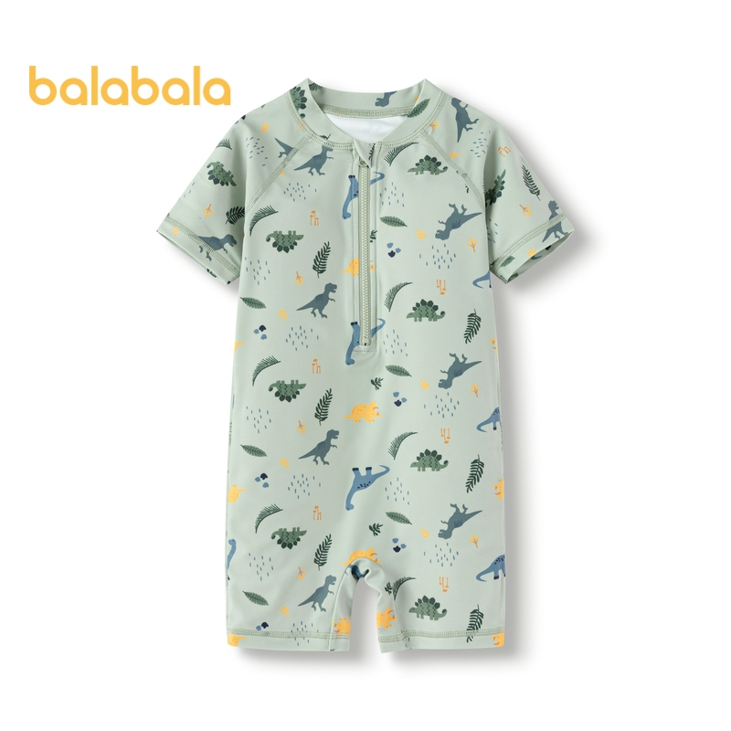 Balabala ชุดว่ายน้ําเด็ก One Piece ชุดว่ายน้ําเด็กผู้ชาย Baby Sun Protection Baby Cutie พิมพ์ยืดสําหรับเด็ก