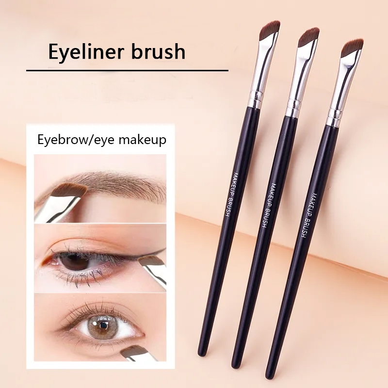 แปรงอายไลเนอร ์ Sickle แปรงอายไลเนอร ์ ขอบเอียงแบน Sleeper แปรงไหมแปรงคิ ้ ว Eye ultra-fine ultra-so