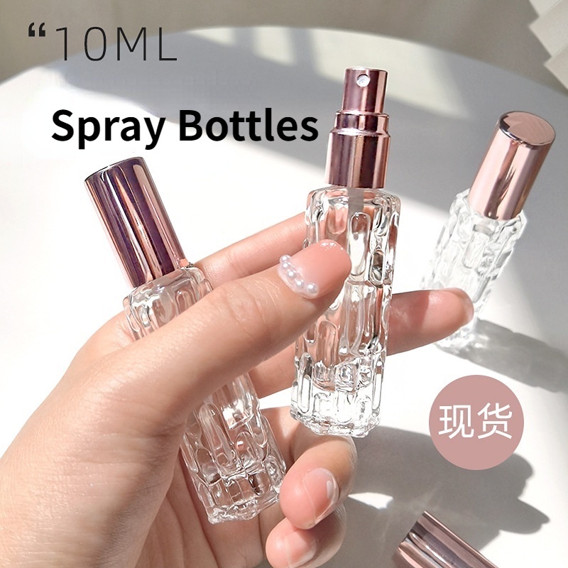 [XBoss ] ภาชนะแก ้ วขวดน ้ ําหอมเปล ่ ารีฟิลแบบพกพาขวดเดินทางเครื ่ องสําอาง Sprayer หัวฉีดอลูมิเนียมน ้ ําหอม Sub-bottling กดขวดเปล ่ า