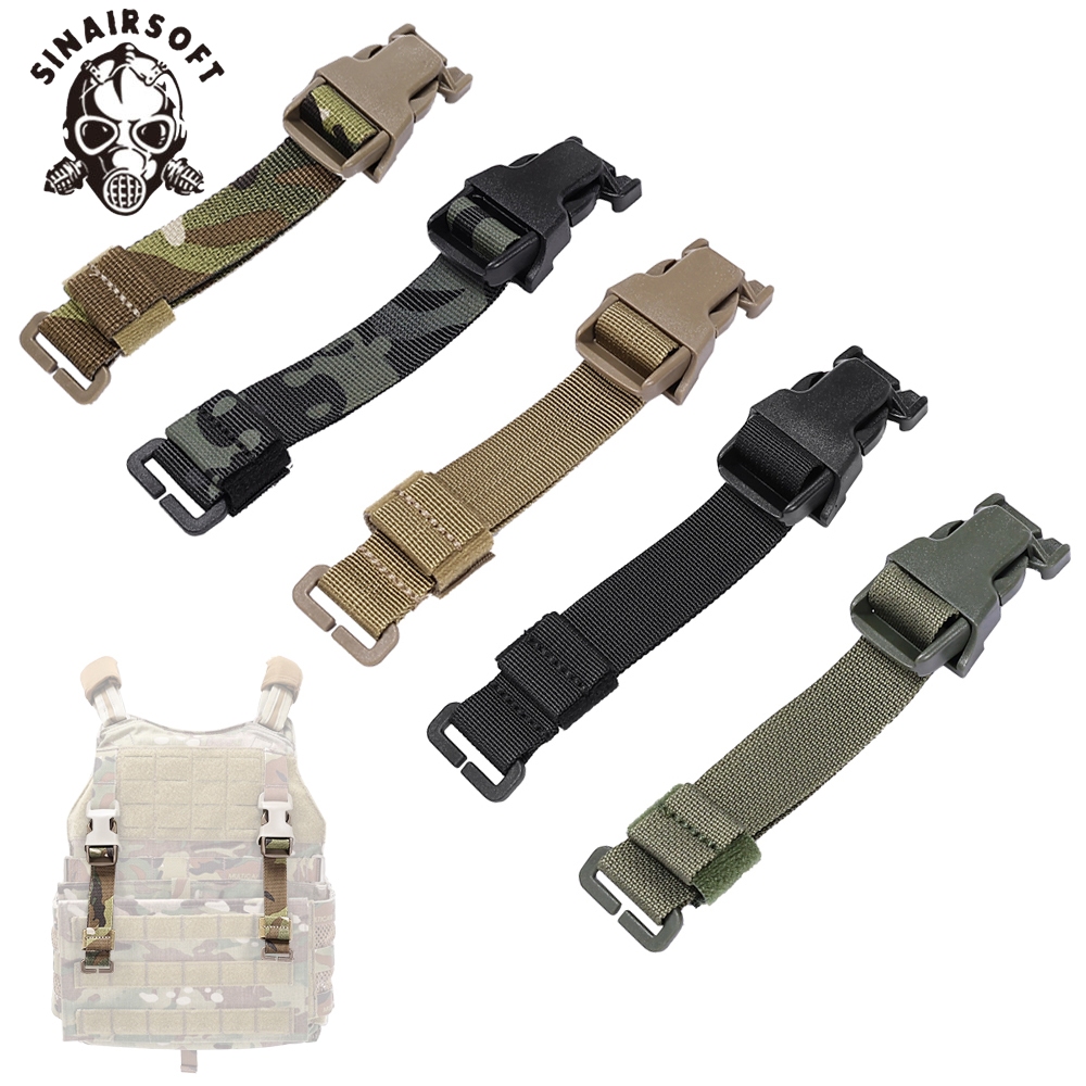 Sinairsoft เสื้อกั๊กยุทธวิธีกลางแจ้งการเชื่อมต่อชุดริบบิ้นเหมาะสําหรับ MOLLE เสื้อกั๊ก/ไม้แขวนเสื้อหน้าอก Adaptor สายคล้องไหล่คลิป