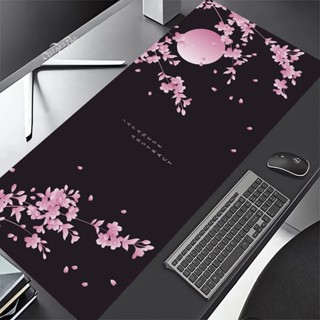 แผ่นรองเมาส์ ลายดอกซากุระ สีชมพู 80x30 ซม. หนา 900x400 มม. 2…