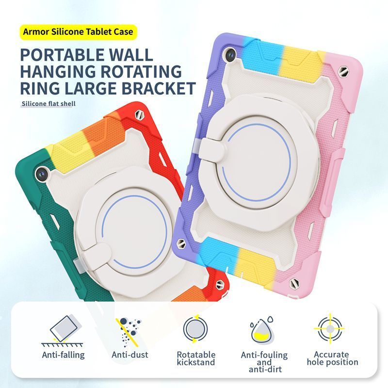 เคส วงเล็บหมุน 360 องศา Samsung Galaxy Tab A9 + 5G 11- นิ้ว SM-X210 X216B case A9 8.7 นิ้ว SM-X110 X115N เคสแท็บเล็ต เด็กปลอดภัยกันกระแทก ฝาครอบป้องกัน