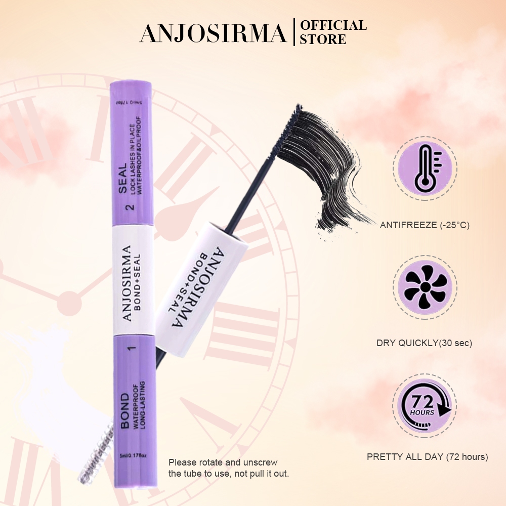 เพิ่มลงในรายการความปรารถนา ANJOSIRMA กาวปลูกถ่ายขนตาแห้งเร็วกาวแต่งหน้าสีดำไม่ระคายเคืองสติ๊กเกอร์ขนตายาวนาน