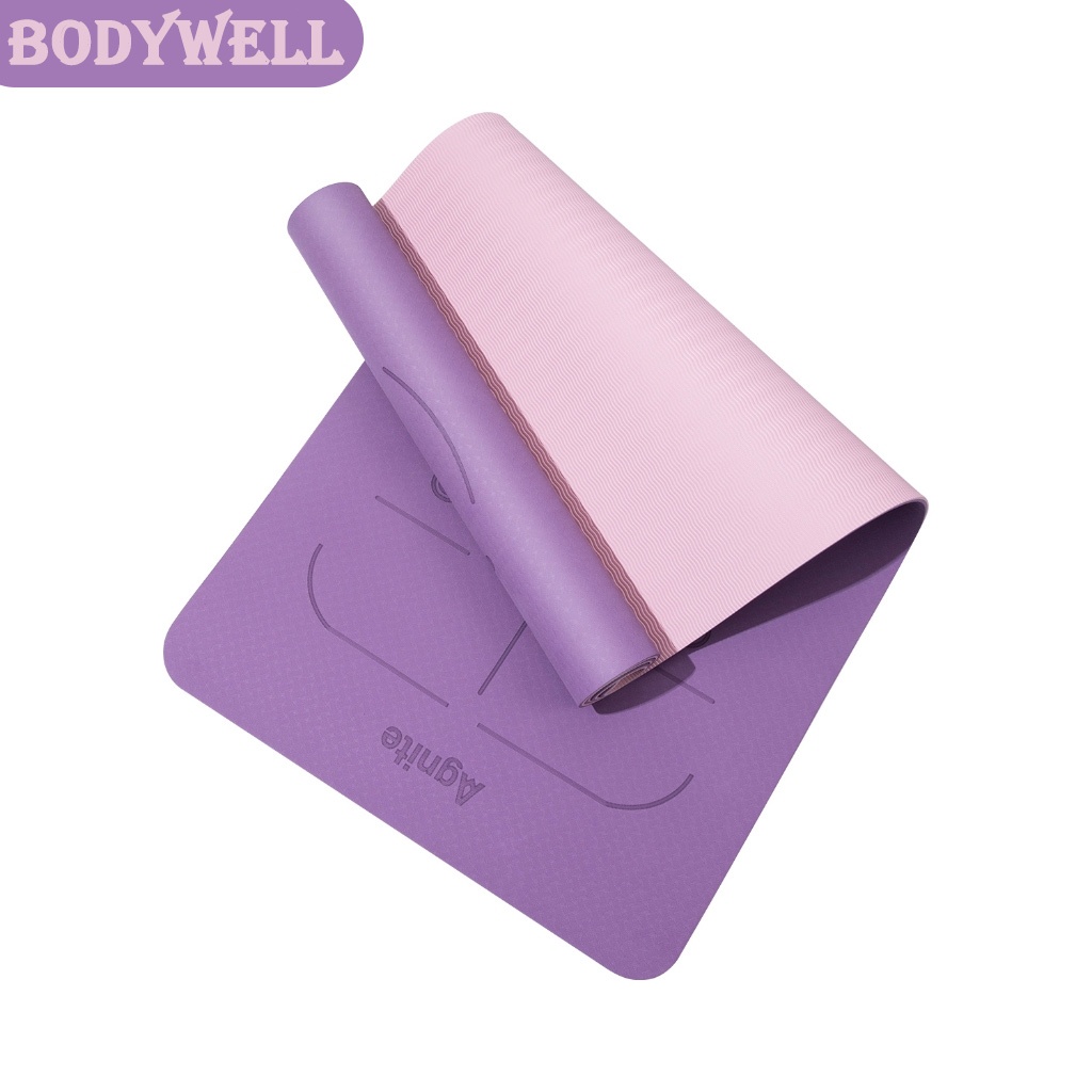 เสื่อโยคะ TPE  แผ่นรองโยคะ yoga mat 6mm ทูโทน fitness yoga map กันน้ำกันลื่น