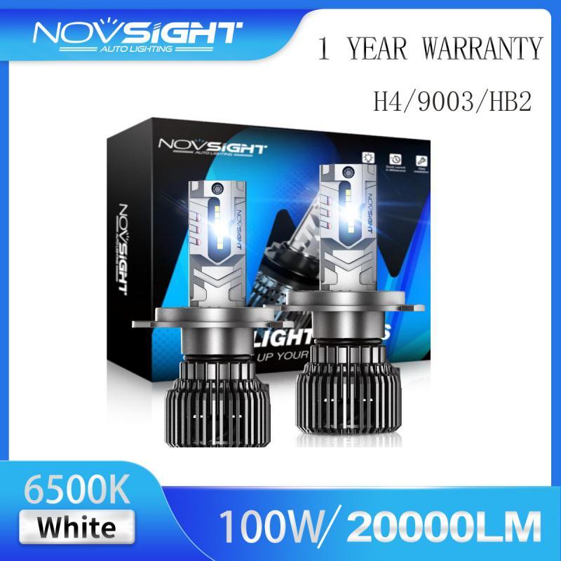 2 แพ ็ ค NOVSIGHT N75 H4 ไฟตัดหมอก LED 100W 20000LM 6500K ไฟหน ้ ารถสีขาว