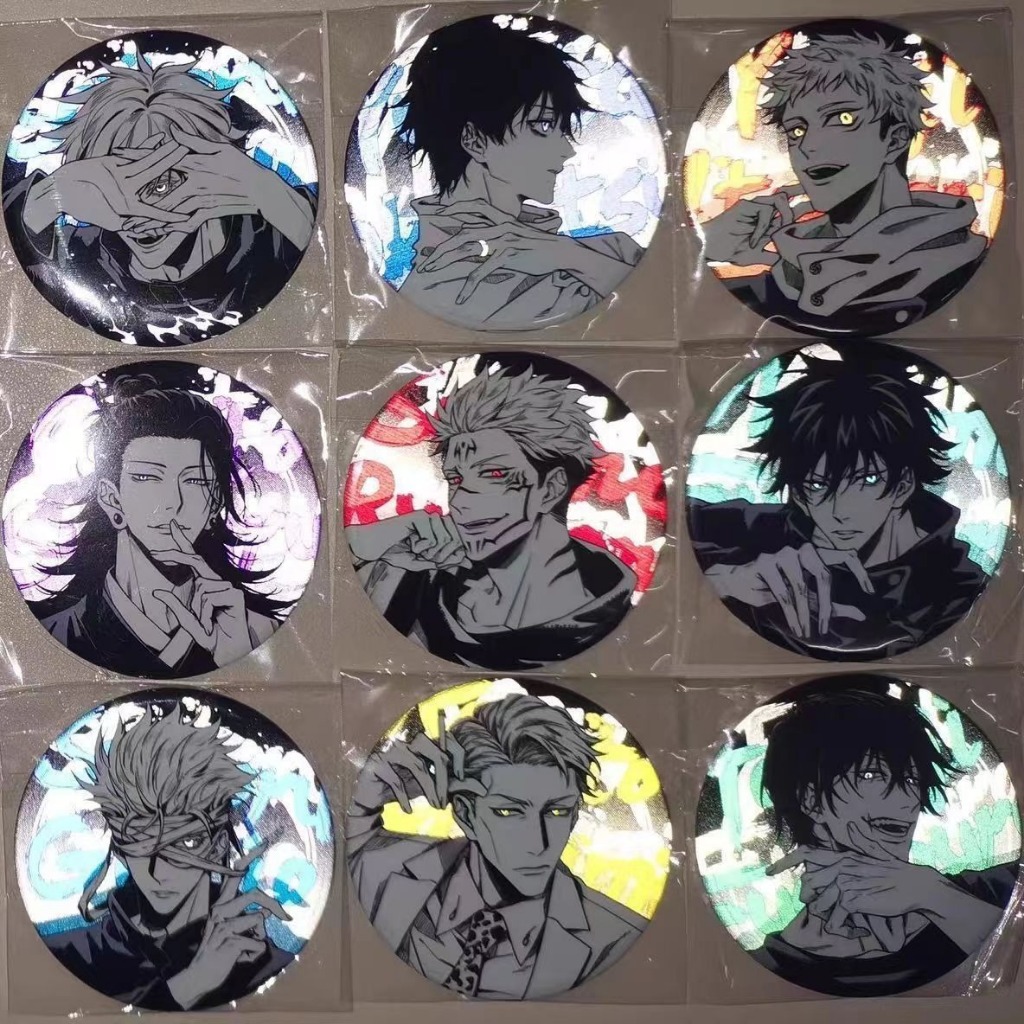 อะนิเมะ Jujutsu Kaisen Gojo Satoru GOYO Suguru มังงะป้ายปุ่มเข็มกลัด Pins คอสเพลย์คอลเลกชันของเล่นกระเป๋าตกแต่งของขวัญ