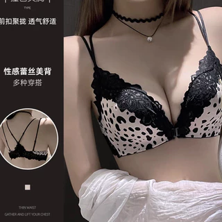 🎀bearbra🎀หนาด้านหน้าปุ่มชุดชั้นใน frameless เซ็กซี่ด้านหน้าปุ่มชุดชั้นในชุดชั้นในลูกไม้สีขาวฤดูร้อนผู้หญิง