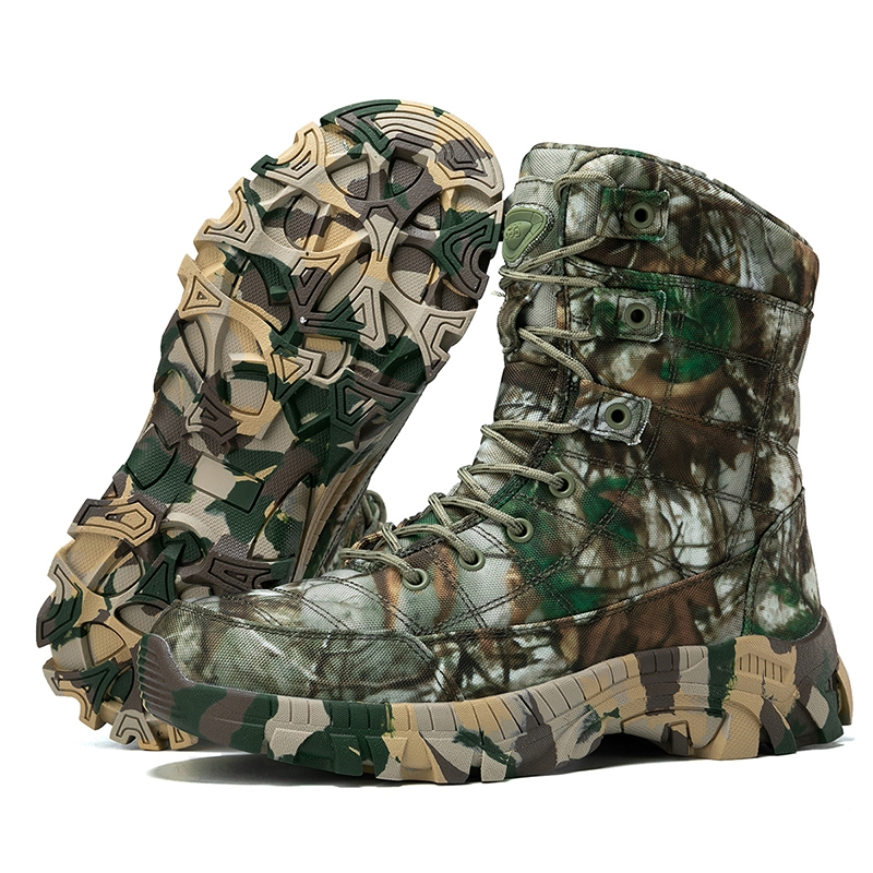 Cod ใหม่ Camo รองเท้าบูท รองเท้าผ้าใบ รองเท้าคอมแบท กันน้ํา สไตล์ทหาร ยุทธวิธี กลางแจ้ง สําหรับผู้ชาย เดินป่า ล่าสัตว์ OTVV