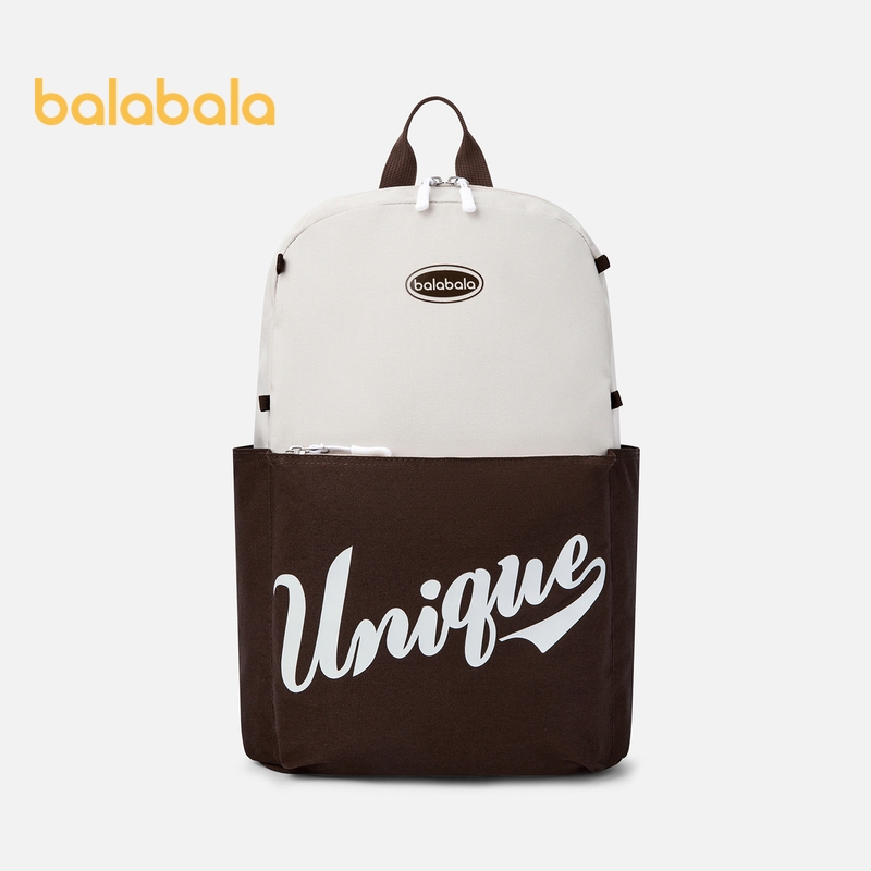 Balabala กระเป๋าเด็กเด็กชายและเด็กหญิงกระเป๋าพักผ่อนขนาดใหญ่ความจุสบายสี Contrast Light แฟชั่น Out