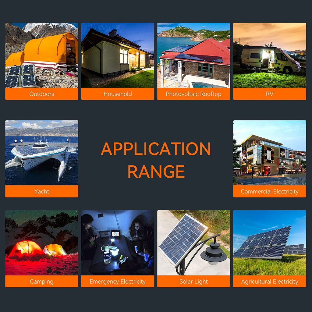 PowMr 1.5KW 24V Off Grid Solar Hybrid Inverter 230Vac ในตัว 80A MPPT Solar Charge Controller 50/60Hz Auto Identify Pure Sine Wave Inverter PV Voltage 30Voc-150Voc แบตเตอรี่ต้องรับประกัน 2 ปี