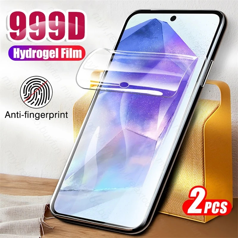 SAMSUNG 2pcs Hydrogelฟิล์มด้านหน้าป้องกันหน้าจอสําหรับSamsung Galaxy A55 5G 2024 ฟิล์มนุ่มไม่ใช่แก้วSamsung A55 Samsungs A35 A25 A15 4G