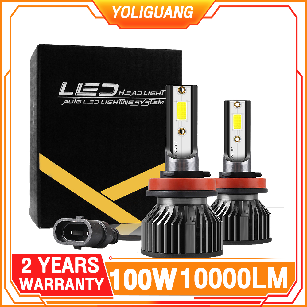 YOLIGUANG S6 100W 10000LM Car headlights led ไฟ h4 หลอดไฟหน้ารถยนต์ ไฟหน้ารถยนต์ 9005/9006/H1/H4/H7/H11 หลอดไฟ led รถยนต์ หลอดไฟหน ไฟ led รถยนต์ หลอดไฟ h11 หลอดไฟ h4 ไฟรถยนต์ ไฟตัดหมอก car headlights ไฟหน้ารถ หลอดไฟหน้า led Novsight Philips Ultinon Pro