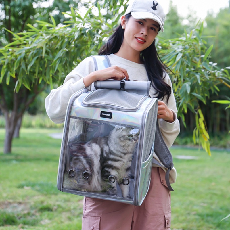 กระเป๋าเป้แมว กระเป๋าเป้สะพายหลัง ระบายอากาศ สําหรับสัตว์เลี้ย แมวที่มีน้ําหนักน้อยกว่า 8 กก. - รูปที่ 2