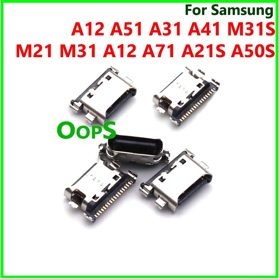 5pcs-50pcs ปลั๊ก USB ชาร์จพอร์ต Pin สําหรับ Samsung A12 A51 A31 A41 M31S M21 M31 A12 A71 A21S A50S