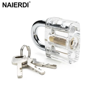 Naierdi ล็อคทองแดงโปร่งใสทักษะการฝึกอบรมกุญแจฝึกที่มองเห็นได้มืออาชีพล็อคเลือกอุปกรณ์ช่างกุญแจฮาร์ดแวร์