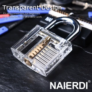 Naierdi ล็อคทองแดงโปร่งใสทักษะการฝึกอบรมกุญแจฝึกที่มองเห็นได้มืออาชีพล็อคเลือกอุปกรณ์ช่างกุญแจฮาร์ดแวร์