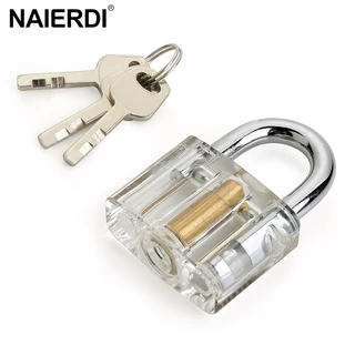 Naierdi ล็อคทองแดงโปร่งใสทักษะการฝึกอบรมกุญแจฝึกที่มองเห็นได้มืออาชีพล็อคเลือกอุปกรณ์ช่างกุญแจฮาร์ดแวร์