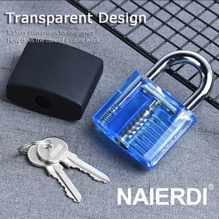 Naierdi ล็อคทองแดงโปร่งใสทักษะการฝึกอบรมกุญแจฝึกที่มองเห็นได้มืออาชีพล็อคเลือกอุปกรณ์ช่างกุญแจฮาร์ดแวร์