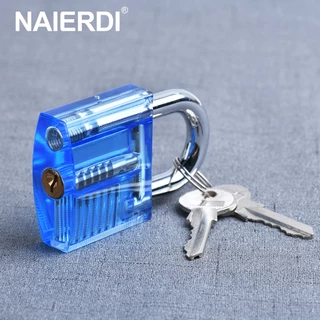 Naierdi ล็อคทองแดงโปร่งใสทักษะการฝึกอบรมกุญแจฝึกที่มองเห็นได้มืออาชีพล็อคเลือกอุปกรณ์ช่างกุญแจฮาร์ดแวร์