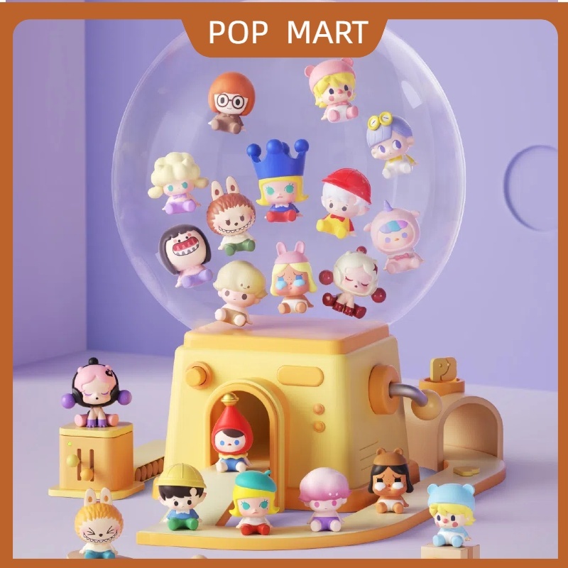 Pop Mart POP BEAN Classic Sitting Series Dolls Bubble Cute Grains นั ่ งในแถว