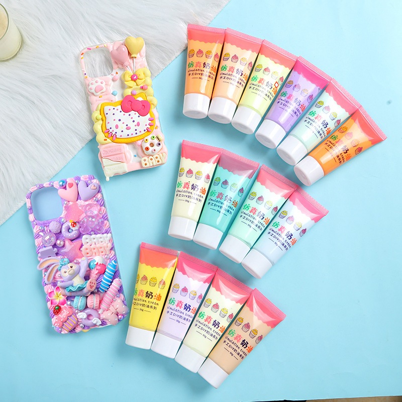 【 30g 】 Guka ครีมกาวสติกเกอร ์ DIY วัสดุ Kawaii เครื ่ องเขียน Handmade เด ็ กของขวัญเคสโทรศัพท ์