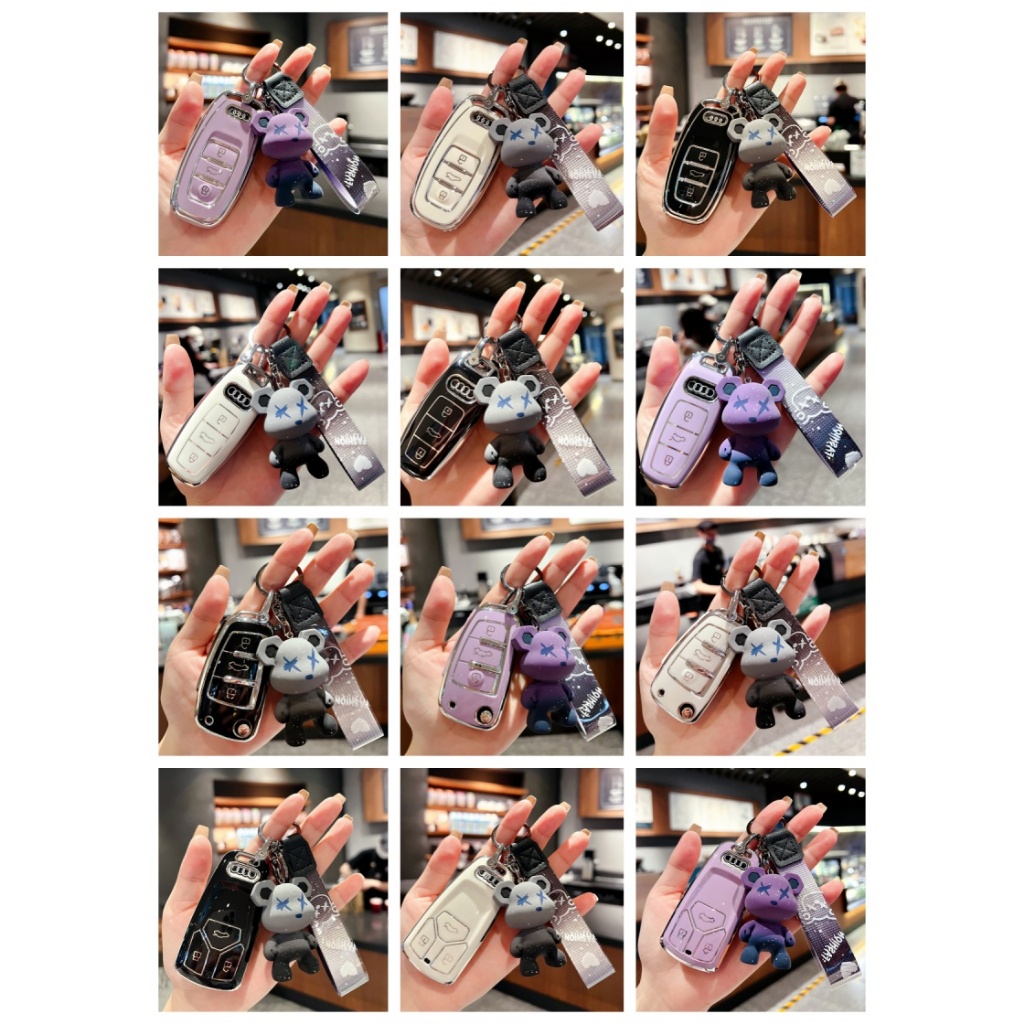 ฝาครอบกุญแจรถสําหรับ Audi A3 A4 A5 A6 A7 A8 C5 C6 B6 B7 B8 C6 Q3 Q5 Q6 Q7 TT