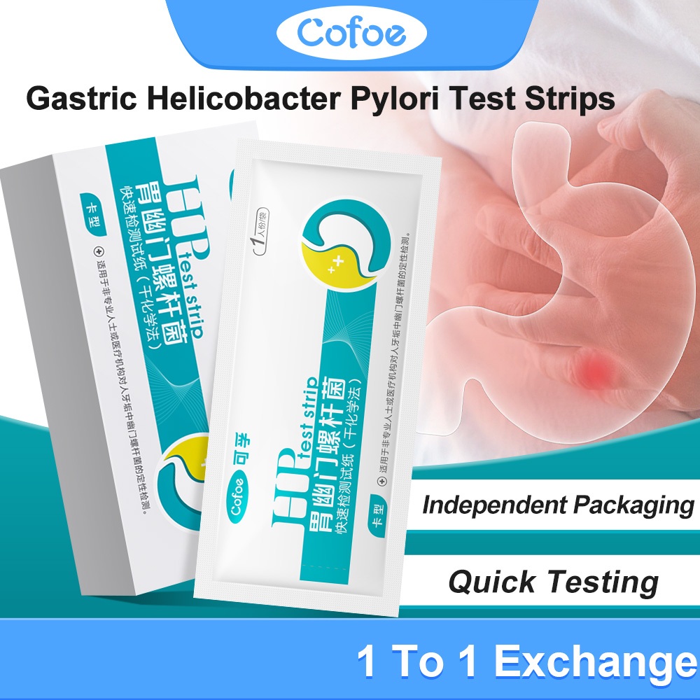 Cofoe Helicobacter Pylori Test Strips Rapid Detection สําหรับโรคกระเพาะอาหาร Oral HP น ้ ําลาย Gastric Pyloric Test Paper 1/5pcs