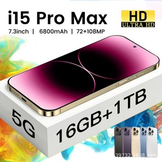 2024 i15 Pro Max 16GB+1TB สมาร์ทโฟน Android ขนาด 6.8 นิ้ว