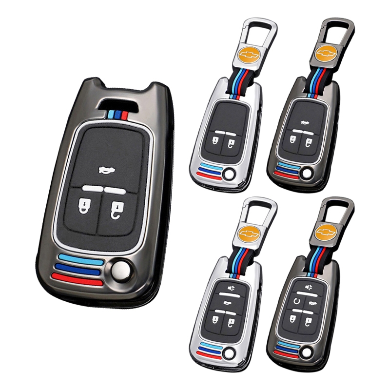 [ High-end GIFT ] Chevrolet Car Remote Key Case Cover พวงกุญแจสําหรับ Chevrolet Cruze Epica Lova Camaro Impala ( 2/3/4/5 ปุ ่ ม