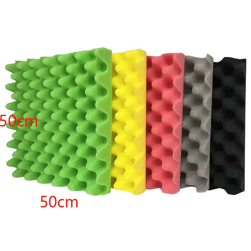 1 ชิ้น 50x50x5 ซม.รูปร ่ างไข ่ เป ็ นมิตรกับสิ ่ งแวดล ้ อมฟองน ้ ํากันเสียง , โฟมอะคูสติกแผงการดูดซึมสําหรับ สตูดิโอโฮมวอลล์ KTV โฟมกันเสียง แผงซับเสียง ฟองน้ำกันเสียงปิรามิด โฟมอะคูสติก แผ่นโฟม