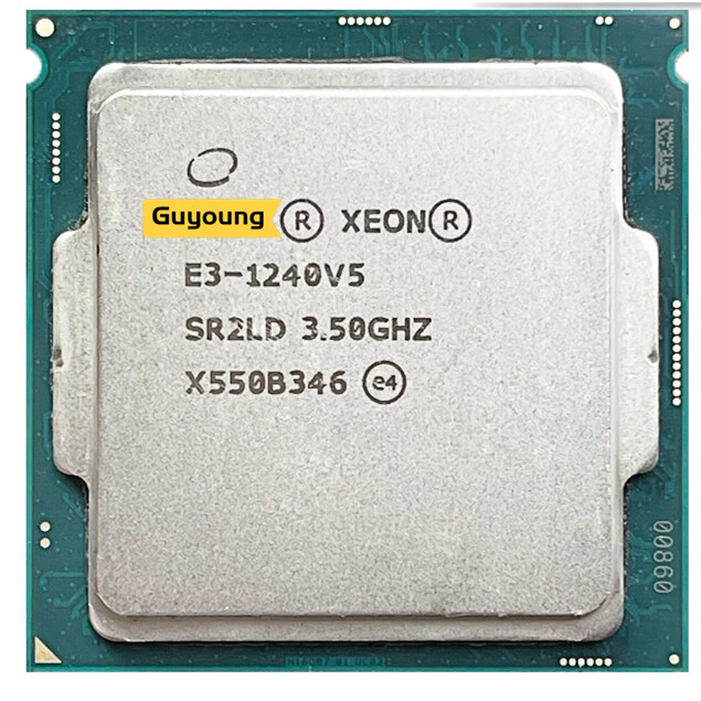 โปรเซสเซอร์ CPU YZX Xeon E3 1240 V5 E3-1240V5 E3 1240V5 E3-1240 V5 3.5 GHz แบบสี่คอร์แปดเธรด 80W LGA