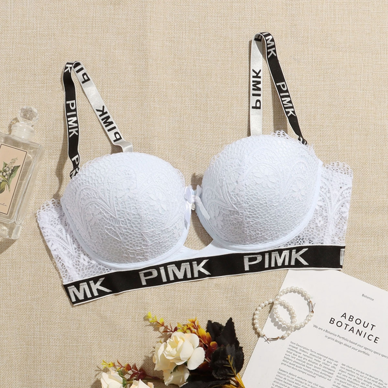 Parifairy 1/2 ถ ้ วย Demi Bra สําหรับผู ้ หญิงพิมพ ์ Contrast สีชุดชั ้ นในดอกไม ้ ลูกไม ้ ชุดชั ้ นใน 38C 40C 42C-40006