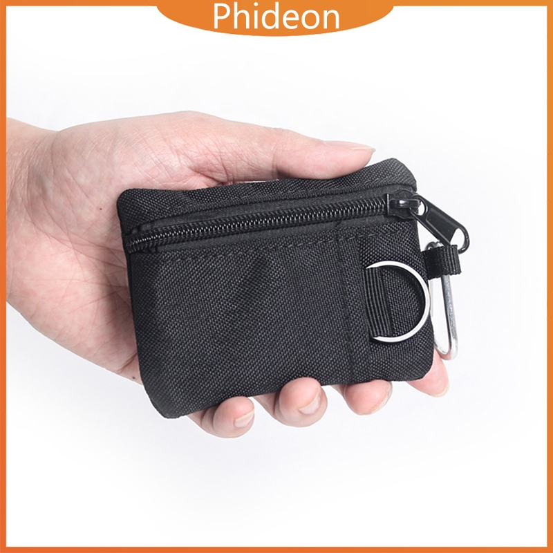 Phideon กลางแจ้ง EDC กระเป๋ากระเป๋าสตางค์ซิปเอว Fanny Pack กระเป๋าโทรศัพท์มือถือเข็มขัดเอวกระเป๋า