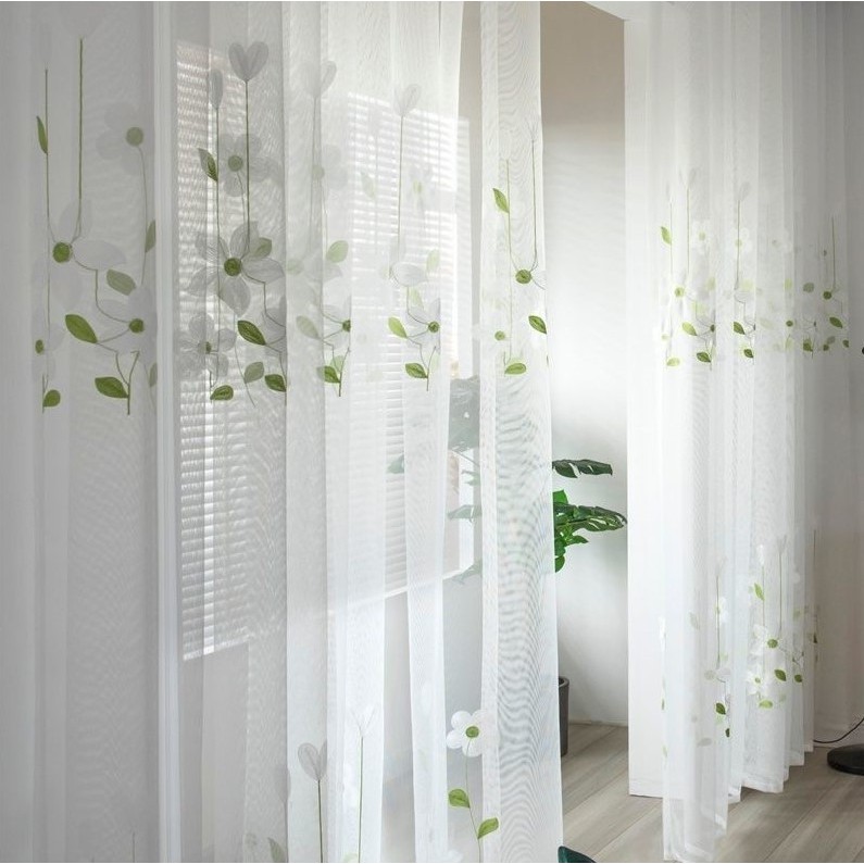 🚀การจัดส่ง 48 ชม🚀 🎁ของขวัญฟรี🎁 พร้อมส่ง ม่านกรองแสง สีขาว ม่านหน้าต่าง ประตู ผ้าม่านโปร่งแสง ผ้าม่านเย็บปักถักร้อยสีขาว