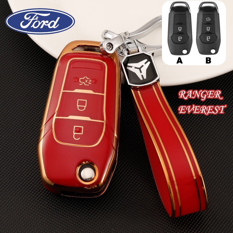 พวงกุญแจ Ford พวงกุญแจ tpu สําหรับ Ford RANGER/EVEREST ฝาครอบกุญแจรวมทุกอย ่ าง