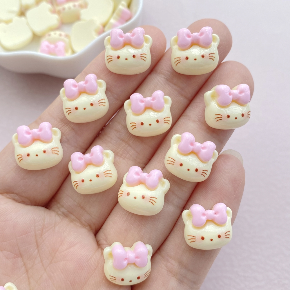 โบว์เรซิ่น รูปหนูนูน ทรงกลม ขนาดเล็ก สําหรับตกแต่งเล็บ DIY จํานวน 50 ชิ้น