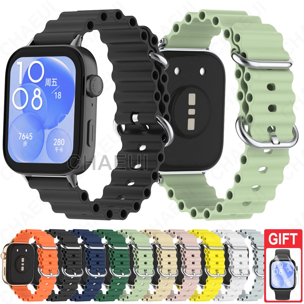 สายรัดซิลิโคนสร้อยข้อมือเปลี่ยนสายรัดข้อมือแบบนุ่มสําหรับ Huawei Watch Fit 4 Pro 3 2 / Huawei Watch Fit Special Edition