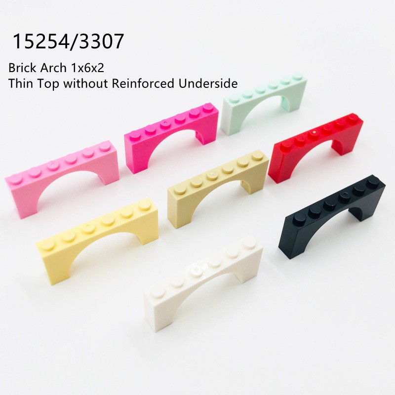 5pcs อิฐ Arch 1x6x2 ใช้งานร่วมกับ 155254 12939 3307 DIY ก่อสร้าง MOC อะไหล่อาคารบล็อกอุปกรณ์เสริมเด็กประกอบของเล่น